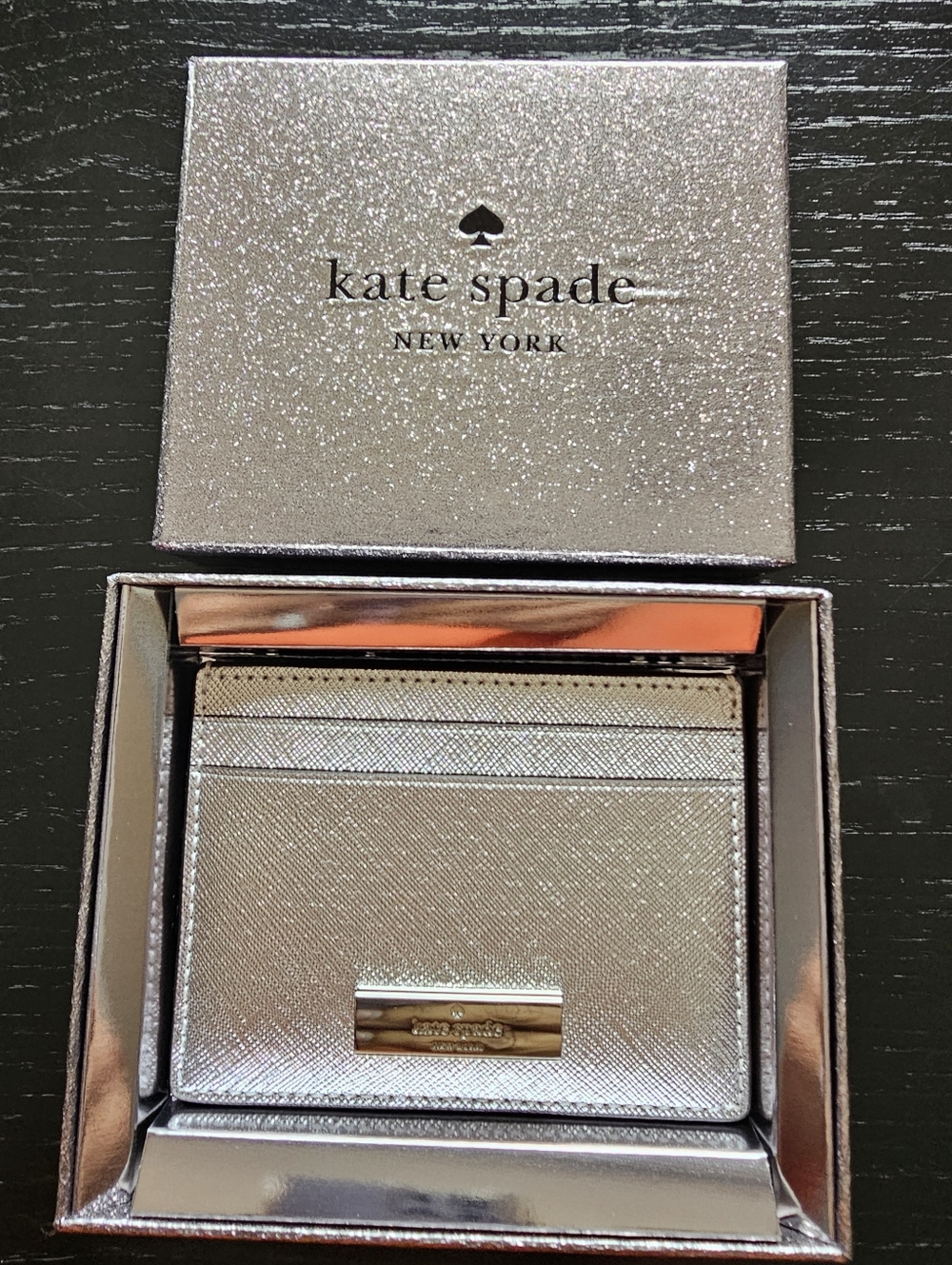 Kate Spade Kenzie Card Holder ~ Lunar Light Metallic